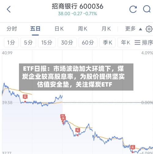 ETF日报：市场波动加大环境下，煤炭企业较高股息率，为股价提供坚实估值安全垫，关注煤炭ETF