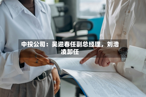 中投公司：吴迎春任副总经理，刘浩凌卸任-第2张图片