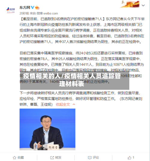 疫情相关的人/疫情相关人员追踪管理材料表-第2张图片