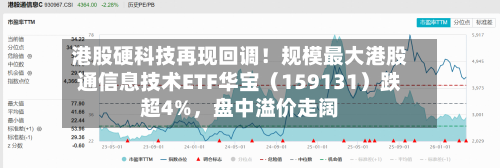 港股硬科技再现回调！规模最大港股通信息技术ETF华宝（159131）跌超4%，盘中溢价走阔-第2张图片