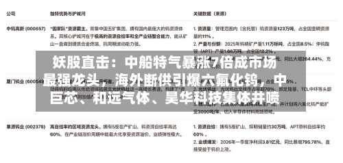妖股直击：中船特气暴涨7倍成市场最强龙头	，海外断供引爆六氟化钨，中巨芯、和远气体	、昊华科技集体井喷-第2张图片