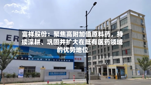 富祥股份：聚焦高附加值原料药	，持续深耕	、巩固并扩大在既有医药领域的优势地位-第2张图片