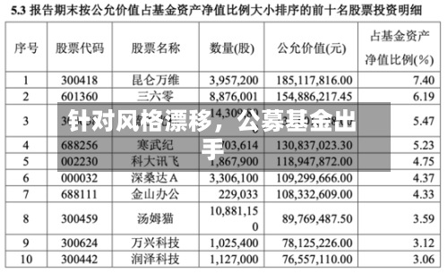 针对风格漂移，公募基金出手-第2张图片