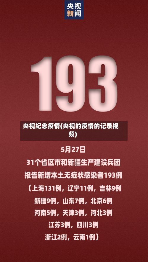 央视纪念疫情(央视的疫情的记录视频)