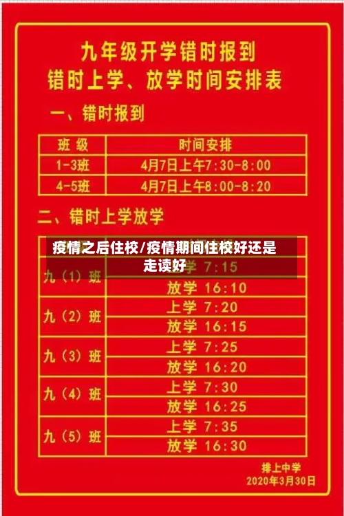 疫情之后住校/疫情期间住校好还是走读好
