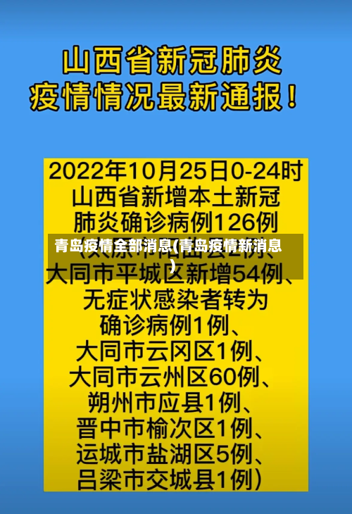 青岛疫情全部消息(青岛疫情新消息)