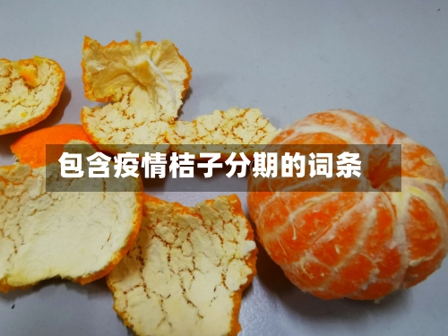 包含疫情桔子分期的词条-第2张图片