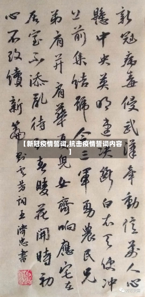 【新冠疫情誓词,抗击疫情誓词内容】-第2张图片