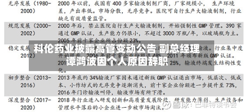 科伦药业披露高管变动公告 副总经理谭鸿波因个人原因辞职