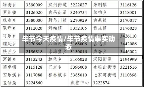 毕节今天疫情/毕节疫情事实动态