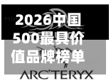 2026中国500最具价值品牌榜单出炉	，30多个纺织服装品牌上榜-第2张图片