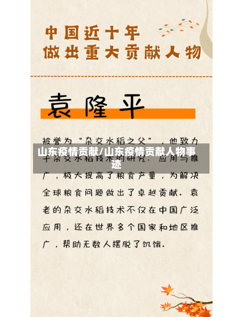山东疫情贡献/山东疫情贡献人物事迹-第3张图片