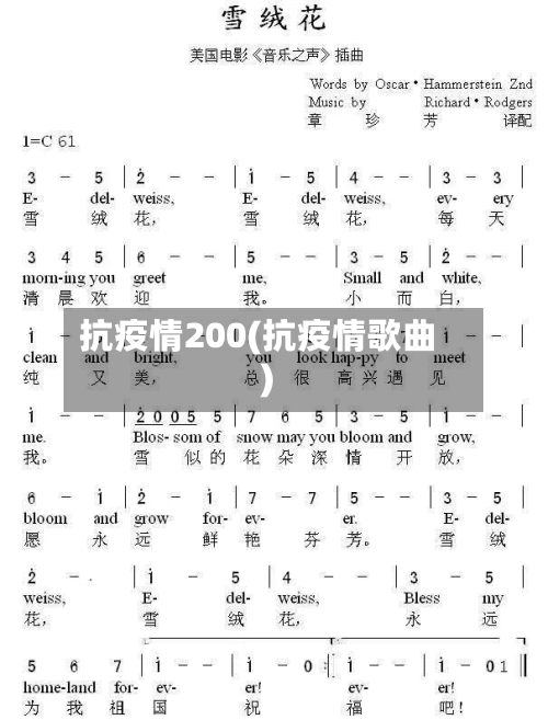 抗疫情200(抗疫情歌曲)-第3张图片