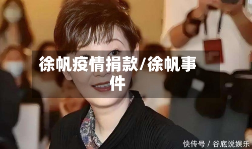 徐帆疫情捐款/徐帆事件