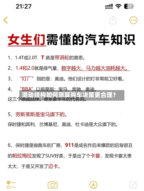 混动结构如何测算购车决策更合理?-第3张图片