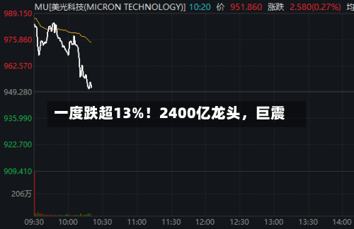 一度跌超13%！2400亿龙头，巨震-第2张图片