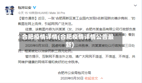 合肥疫情详情(合肥疫情详情公告最新)
