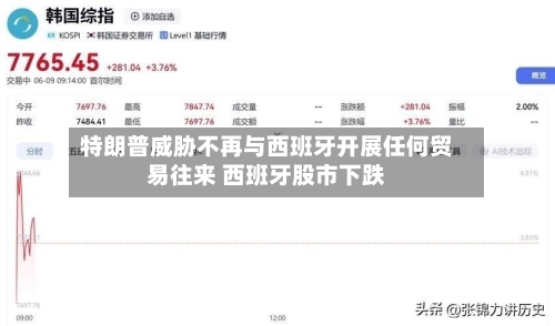 特朗普威胁不再与西班牙开展任何贸易往来 西班牙股市下跌-第3张图片
