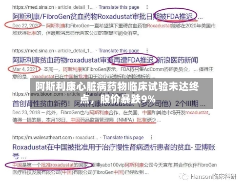 阿斯利康心脏病药物临床试验未达终点，股价暴跌9%-第2张图片