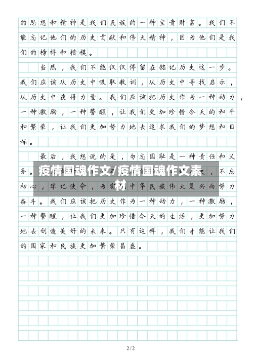 疫情国魂作文/疫情国魂作文素材-第2张图片