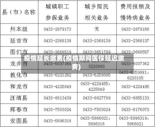 疫情延长缴费(疫情期间医保延迟缴费)-第2张图片