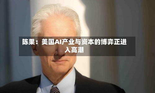 陈果:美国AI产业与资本的博弈正进入高潮-第3张图片