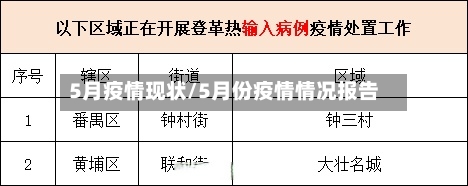 5月疫情现状/5月份疫情情况报告