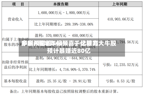 多家A股半年报预喜，比较高净利预增超544%	，千亿算力大牛股预计暴赚近80亿-第2张图片
