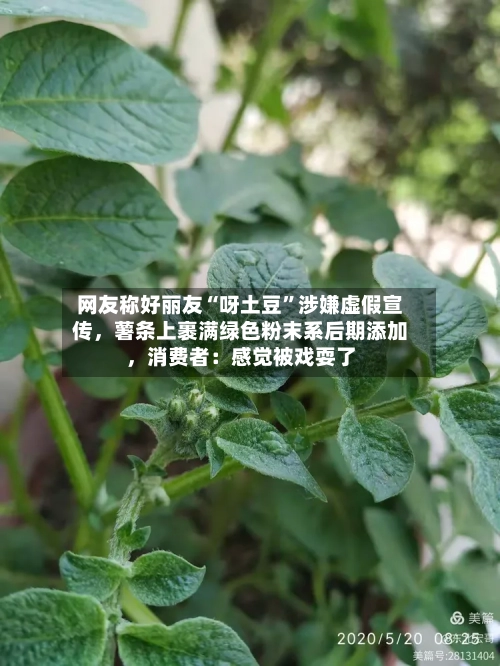 网友称好丽友“呀土豆”涉嫌虚假宣传	，薯条上裹满绿色粉末系后期添加，消费者：感觉被戏耍了-第2张图片
