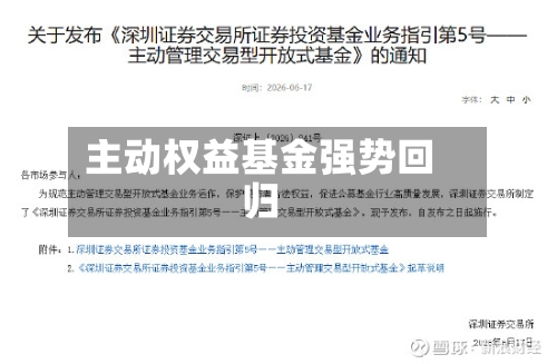 主动权益基金强势回归