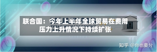 联合国：今年上半年全球贸易在费用压力上升情况下持续扩张-第3张图片
