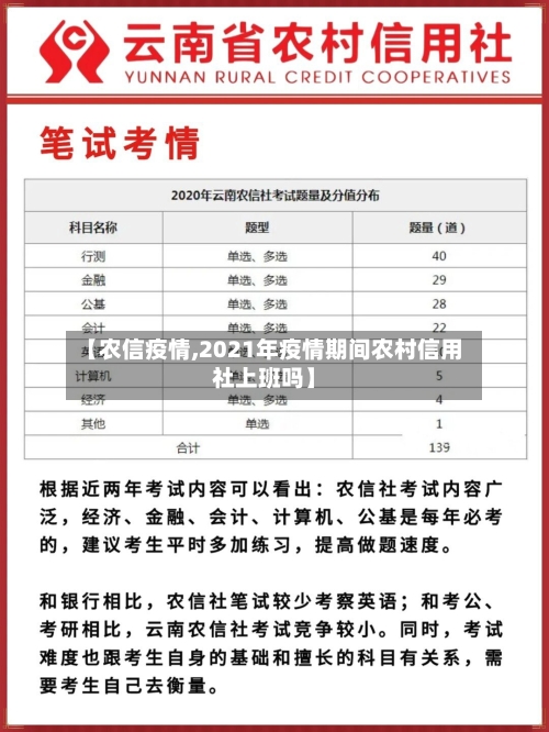 【农信疫情,2021年疫情期间农村信用社上班吗】
