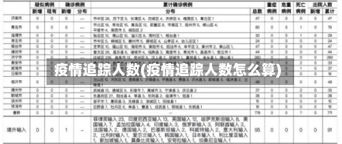 疫情追踪人数(疫情追踪人数怎么算)-第2张图片