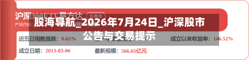 股海导航_2026年7月24日_沪深股市公告与交易提示-第3张图片