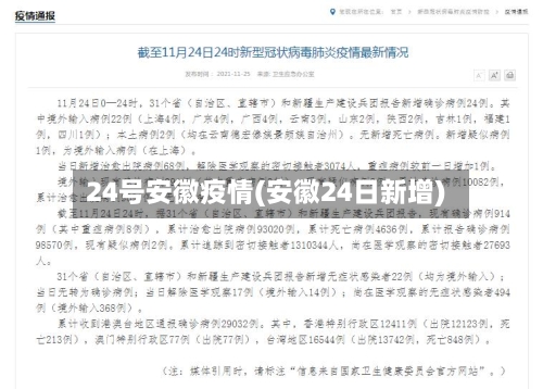 24号安徽疫情(安徽24日新增)