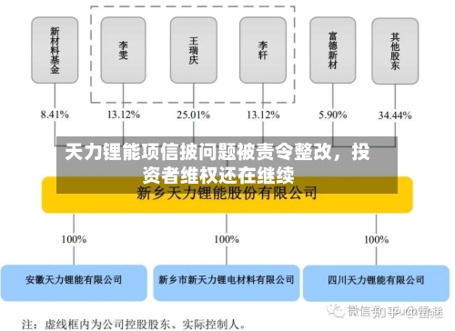 天力锂能项信披问题被责令整改，投资者维权还在继续