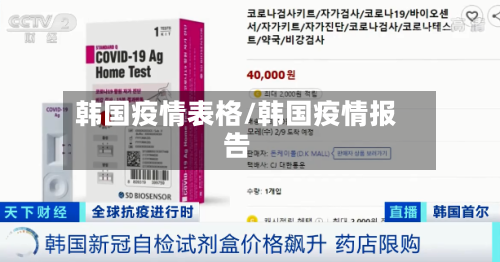 韩国疫情表格/韩国疫情报告