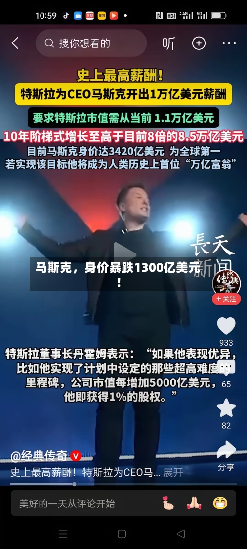 马斯克，身价暴跌1300亿美元！-第3张图片