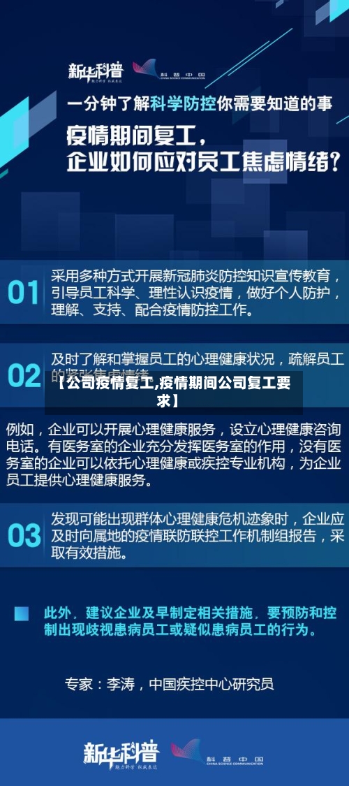 【公司疫情复工,疫情期间公司复工要求】