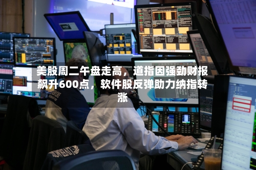 美股周二午盘走高，道指因强劲财报飙升600点，软件股反弹助力纳指转涨