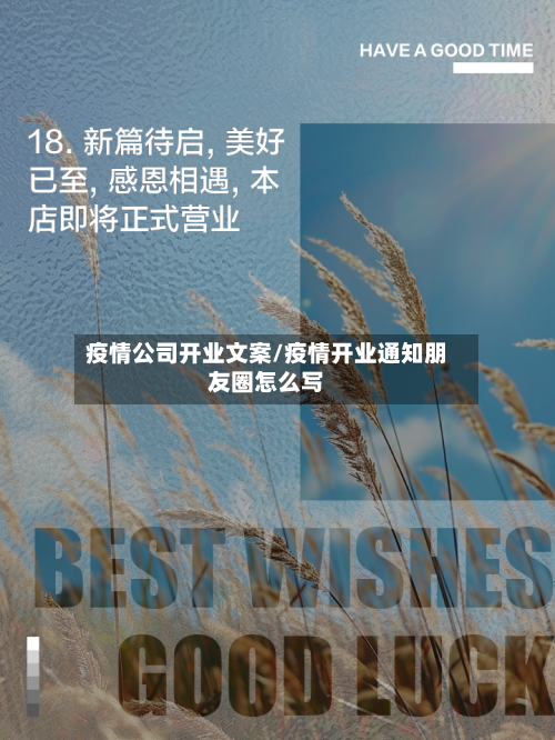 疫情公司开业文案/疫情开业通知朋友圈怎么写-第2张图片