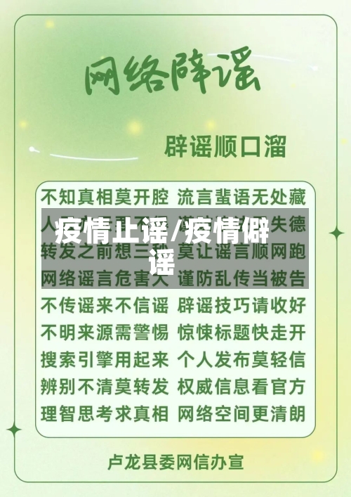 疫情止谣/疫情僻谣