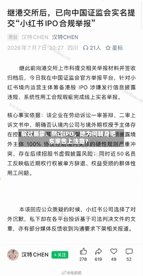 躲过暴雷、熬过IPO	，她为何转身把东家告上法庭？-第2张图片