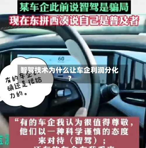 智驾技术为什么让车企利润分化？