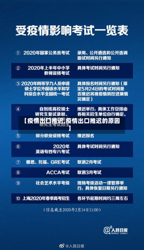 【疫情出口推迟,疫情出口推迟的原因】