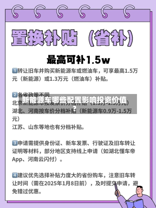 新能源车哪些配置影响投资价值？