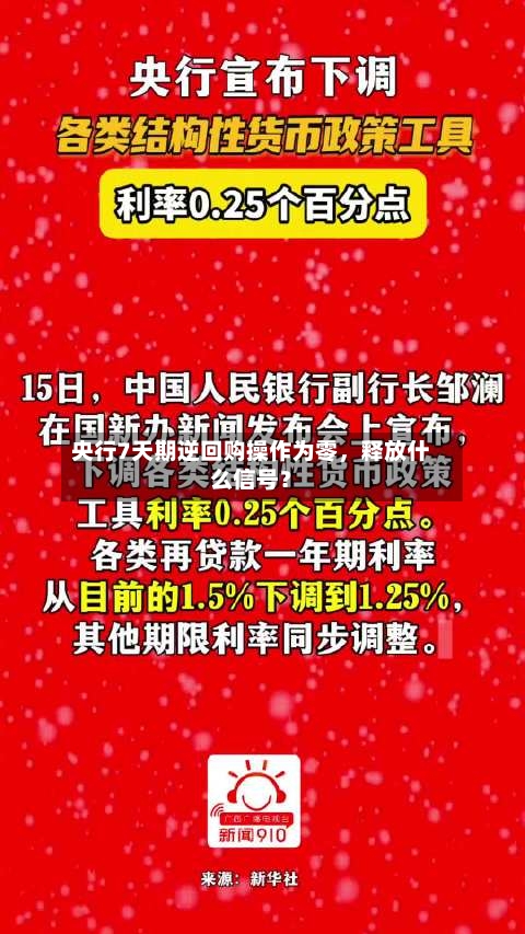 央行7天期逆回购操作为零，释放什么信号？
