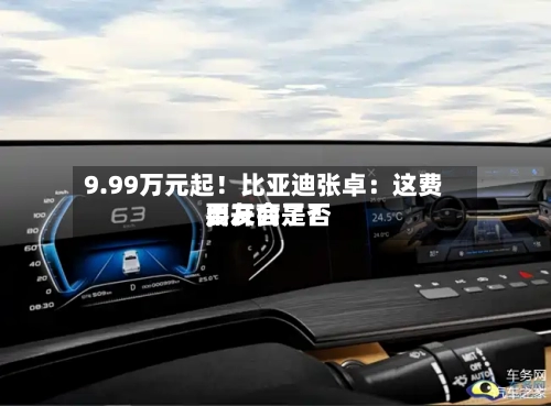 9.99万元起！比亚迪张卓：这费用，友商是否要开会了？-第3张图片