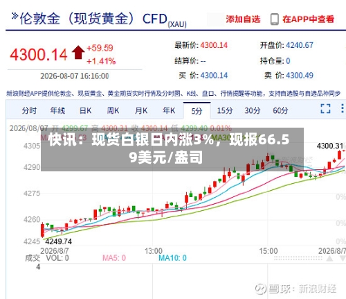 快讯：现货白银日内涨3%，现报66.59美元/盎司-第2张图片
