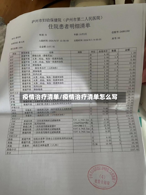 疫情治疗清单/疫情治疗清单怎么写-第2张图片